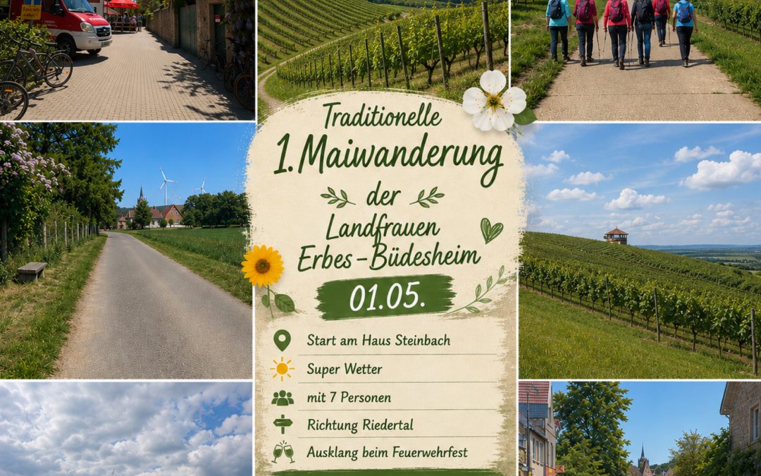 Traditionelle 1. Maiwanderung der Landfrauen Erbes-Büdesheim